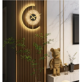Modern Minimalist Led Wall Lamp With Clock Bedroom Dining Room Corridor Aisle Wall Light Home Indoor Lighting Decor Lamp Fixture