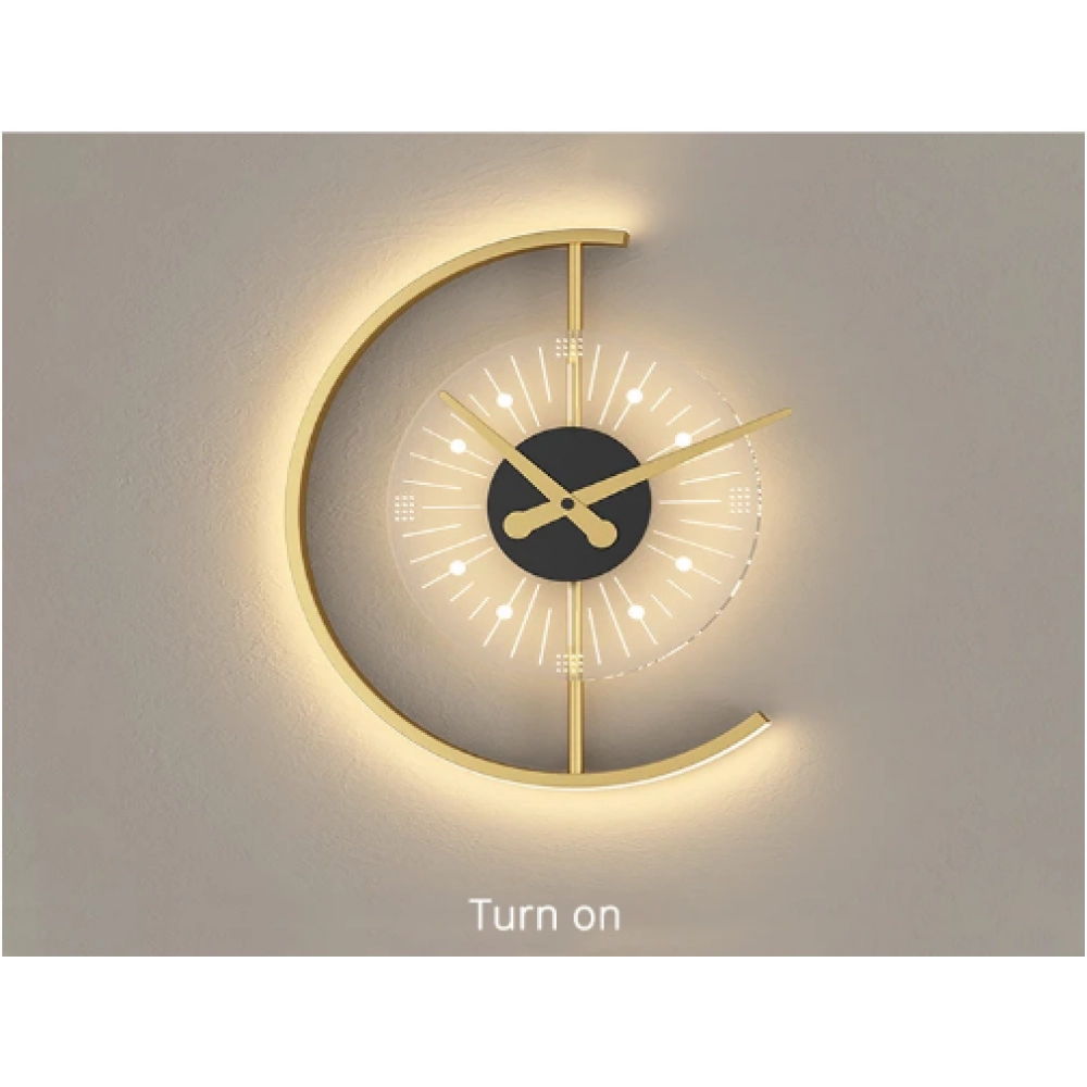 Modern Minimalist Led Wall Lamp With Clock Bedroom Dining Room Corridor Aisle Wall Light Home Indoor Lighting Decor Lamp Fixture